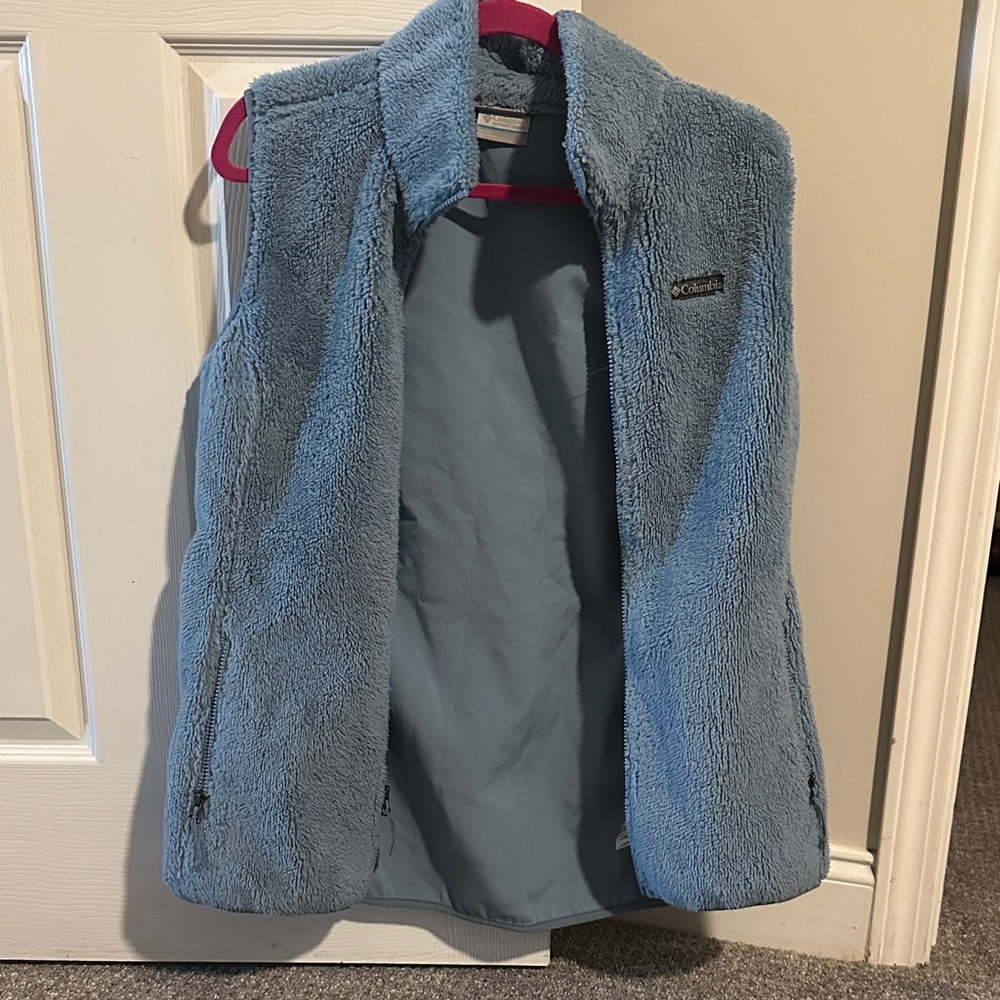 Columbia Light Blue Fleece Vest